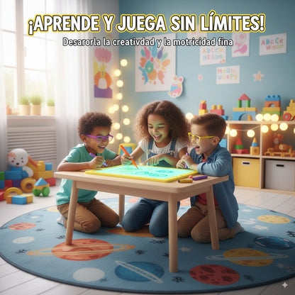“Pizarra Mágica LED ✨ – Dibuja, escribe y brilla con luz y color”