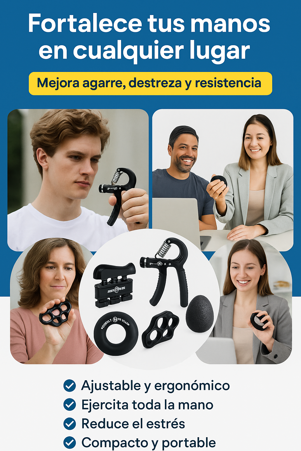 KIT DE AGARRE FORTALECIMIENTE MANO-BRAZO-ANTEBRAZO