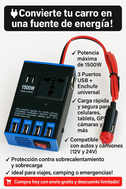 CONVERTIDOR DE CORRTIENTE PARA VEHICULO