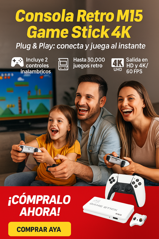 CONSOLA RETRO M15 GAME STICK 4K