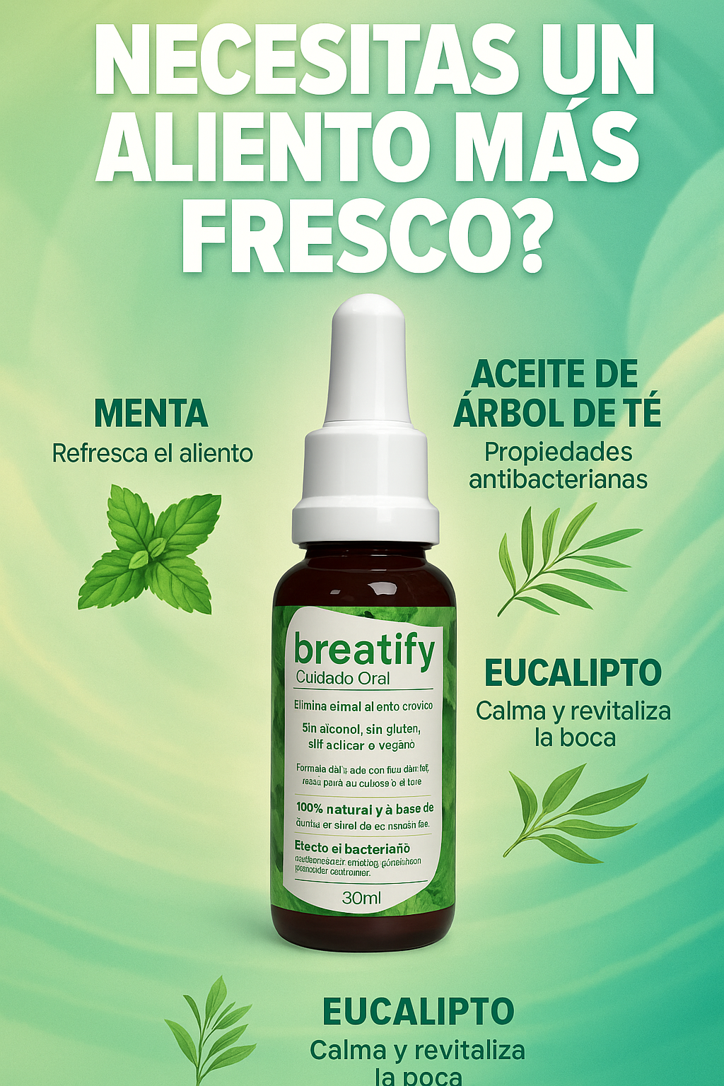 ¿Quieres un aliento fresco y una boca realmente limpia? llego BREATIFY 30ml